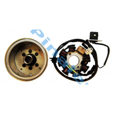 02. BT125 Generator ink svänghjul ny modell 8-spolars