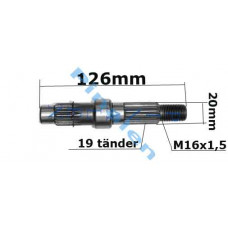 11.10. Utgående axel 126mm för mopeder med trumbroms bak F14.11