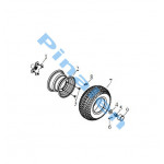 F12 Bakhjul/d&auml;ck/hub